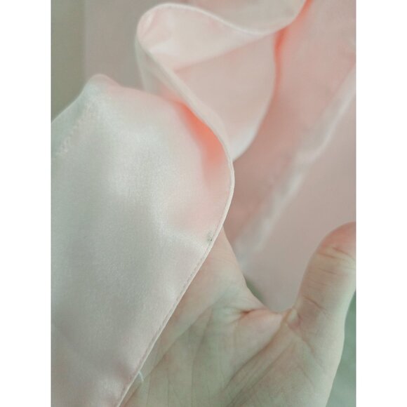 Victoria's Secret Vintage Pink Satin Lace Gold Label 79s 80s Kimono Long Robe M - Picture 5 of 13